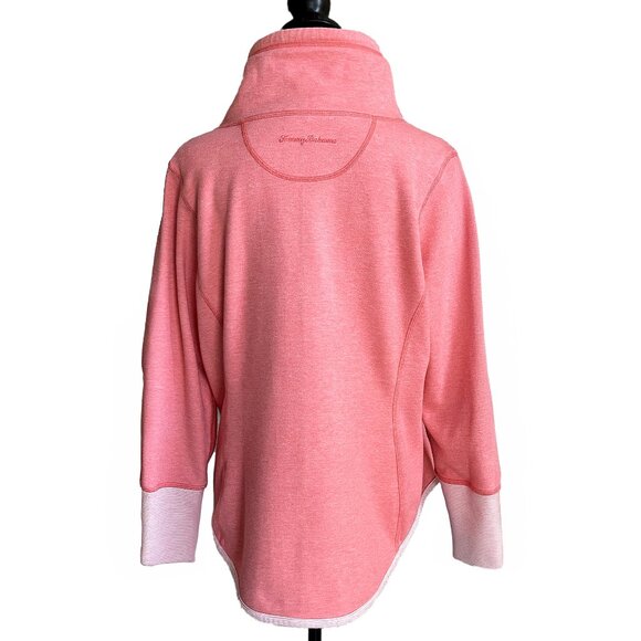 TOMMY BAHAMA Sport Sun Fade Coral Pink Full-Zip Sweatshirt Women’s Large - Picture 2 of 11